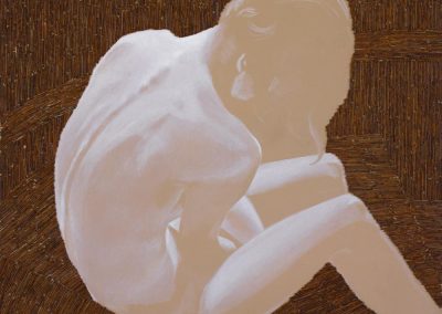 Einkehr, 2010, Öl und Nägel auf Leinwand, 65 x 60 cm